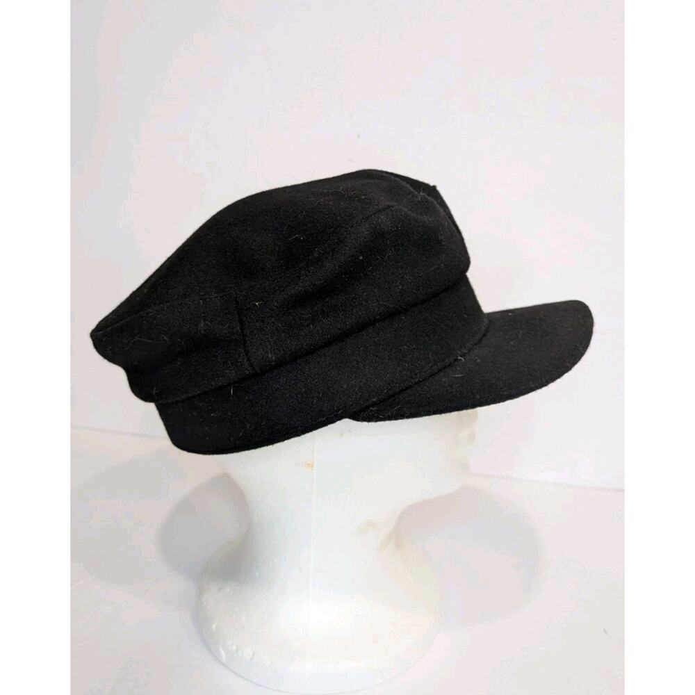 Michael Stars Newsboy Hat Black Wool Blend Baker Boy Cabbie Cap Women’s OS